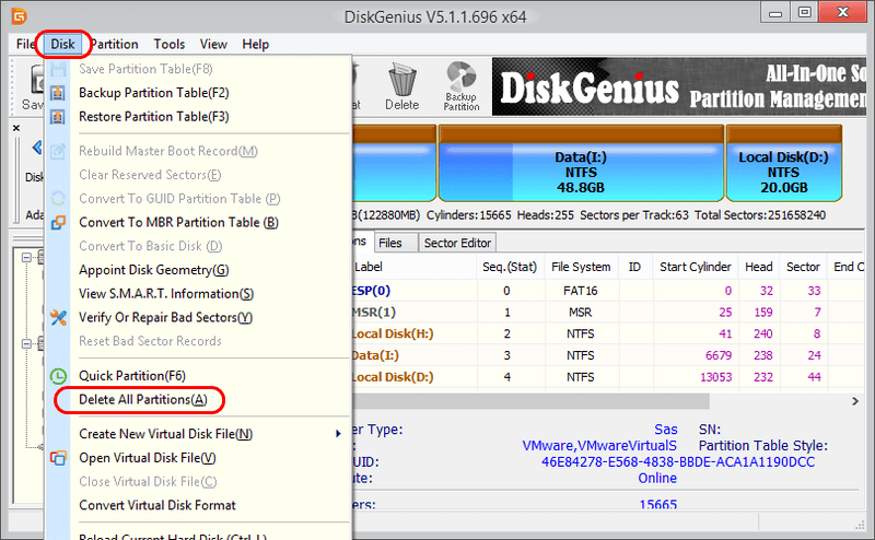 Diskgenius на русском. Таблица разделов жесткого диска. Удаление раздела диска. Disk Genius.
